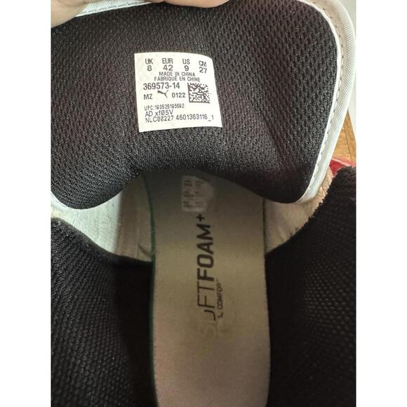 Puma High-Top Sneakers in White, Red, and Black - Picture 6 of 9